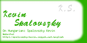 kevin spalovszky business card